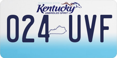 KY license plate 024UVF