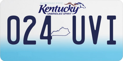 KY license plate 024UVI