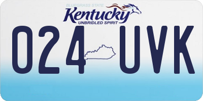 KY license plate 024UVK