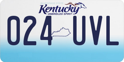 KY license plate 024UVL