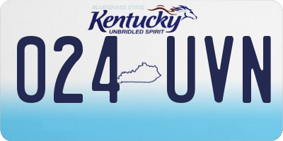 KY license plate 024UVN
