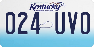 KY license plate 024UVO