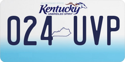 KY license plate 024UVP