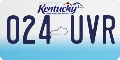 KY license plate 024UVR
