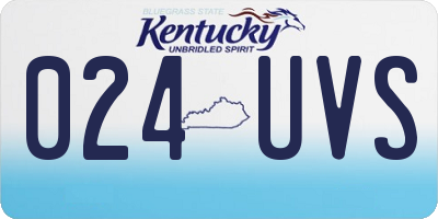 KY license plate 024UVS