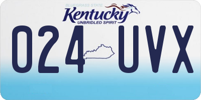 KY license plate 024UVX