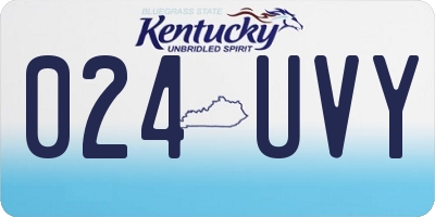 KY license plate 024UVY