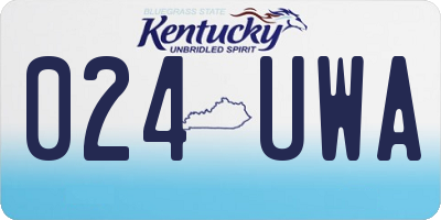 KY license plate 024UWA