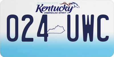 KY license plate 024UWC