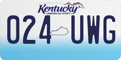 KY license plate 024UWG
