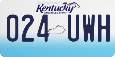 KY license plate 024UWH