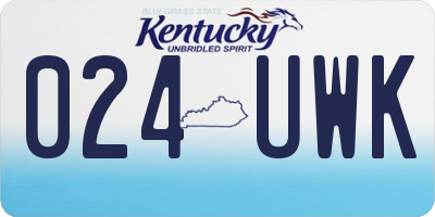 KY license plate 024UWK