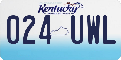 KY license plate 024UWL