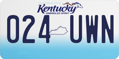 KY license plate 024UWN