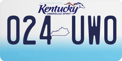 KY license plate 024UWO