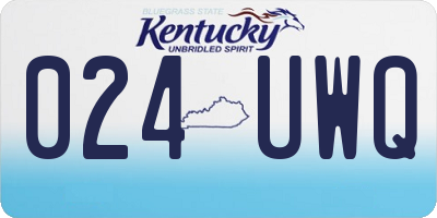 KY license plate 024UWQ