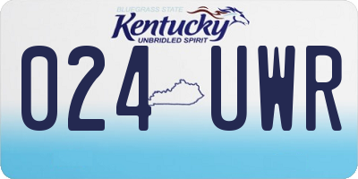 KY license plate 024UWR