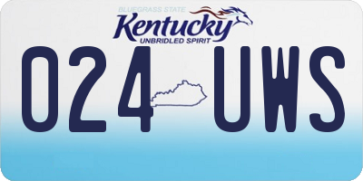 KY license plate 024UWS