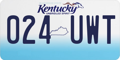KY license plate 024UWT
