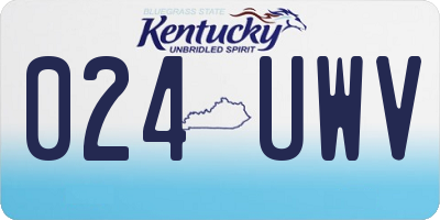 KY license plate 024UWV