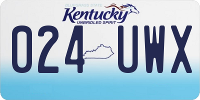 KY license plate 024UWX