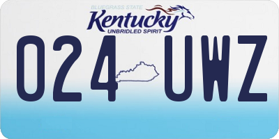 KY license plate 024UWZ