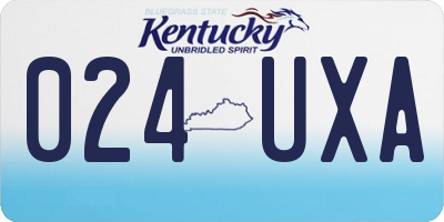 KY license plate 024UXA