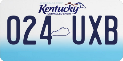 KY license plate 024UXB