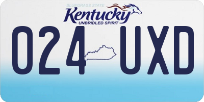 KY license plate 024UXD