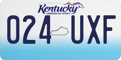 KY license plate 024UXF
