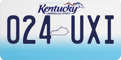 KY license plate 024UXI