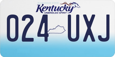 KY license plate 024UXJ