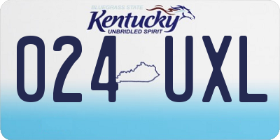 KY license plate 024UXL