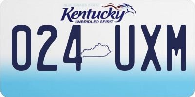 KY license plate 024UXM