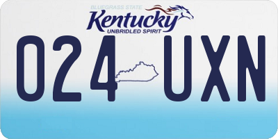 KY license plate 024UXN