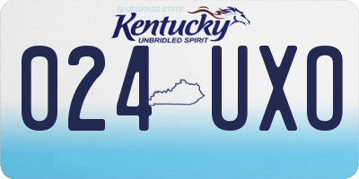 KY license plate 024UXO