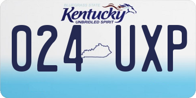 KY license plate 024UXP