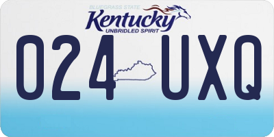 KY license plate 024UXQ