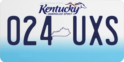 KY license plate 024UXS