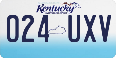 KY license plate 024UXV