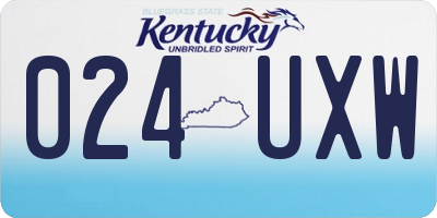 KY license plate 024UXW
