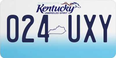 KY license plate 024UXY