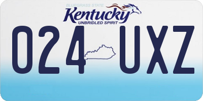 KY license plate 024UXZ
