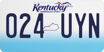 KY license plate 024UYN