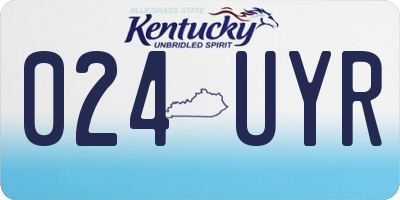 KY license plate 024UYR