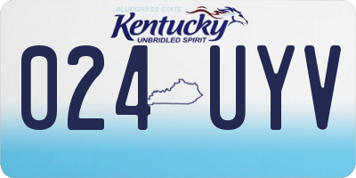 KY license plate 024UYV