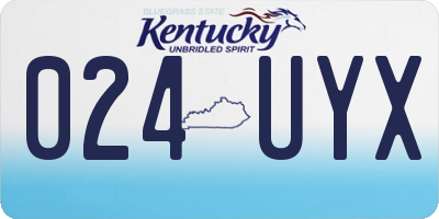 KY license plate 024UYX