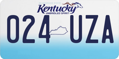 KY license plate 024UZA