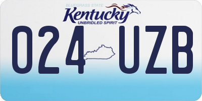 KY license plate 024UZB