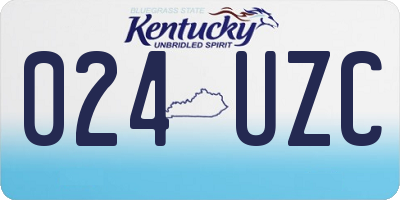 KY license plate 024UZC